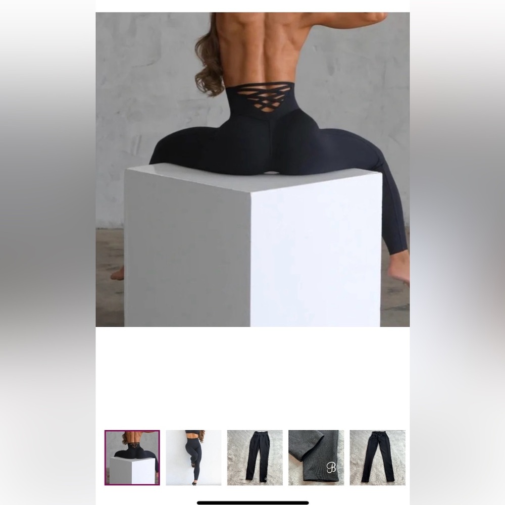 Rare crisscross back Bombshell leggings